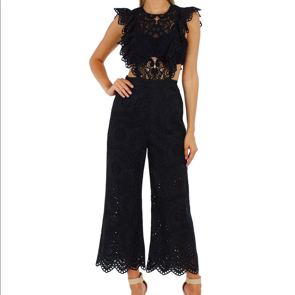 Nightcap Eyelet Apron Jumpsuit